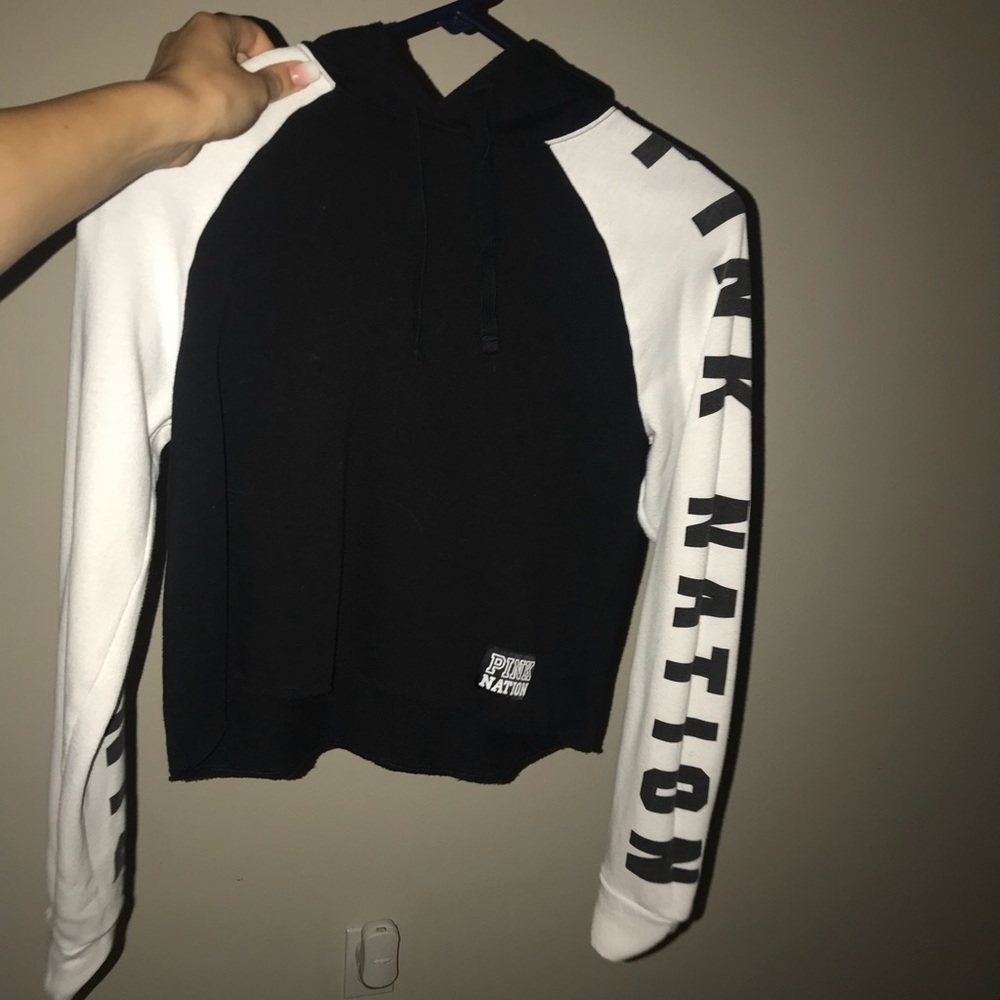 PINK Nation cropped hoodie